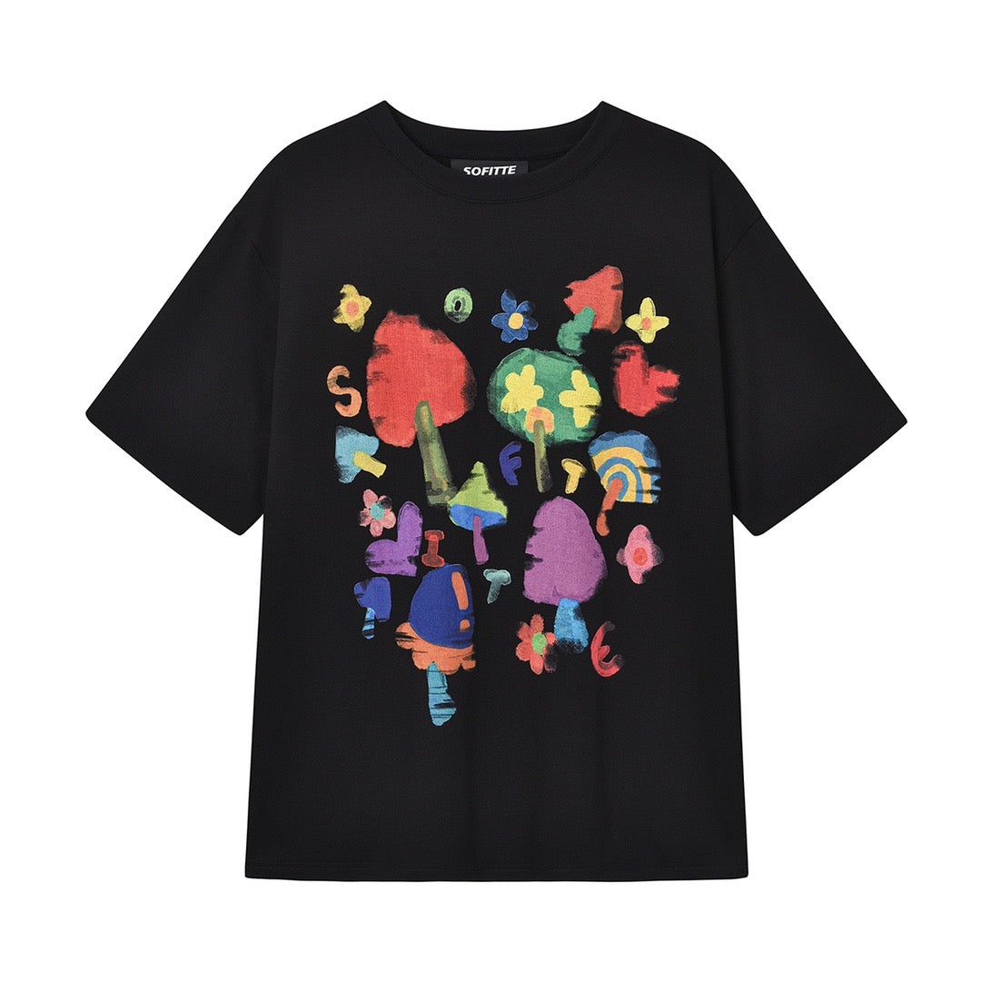 Sofitte Mushrooms Everywhere Cartoon Tee - Fixxshop