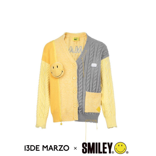 13De Marzo x Smiley Bear Knit Cardigan Snapdragon