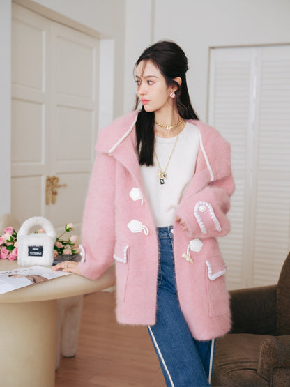 DIANA VEVINA Duffle Coat Pink