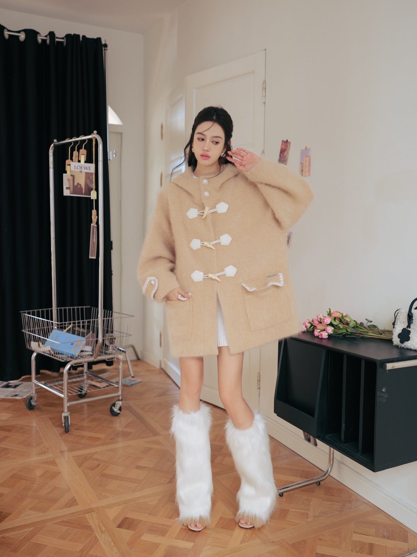 DIANA VEVINA Duffle Coat Camel