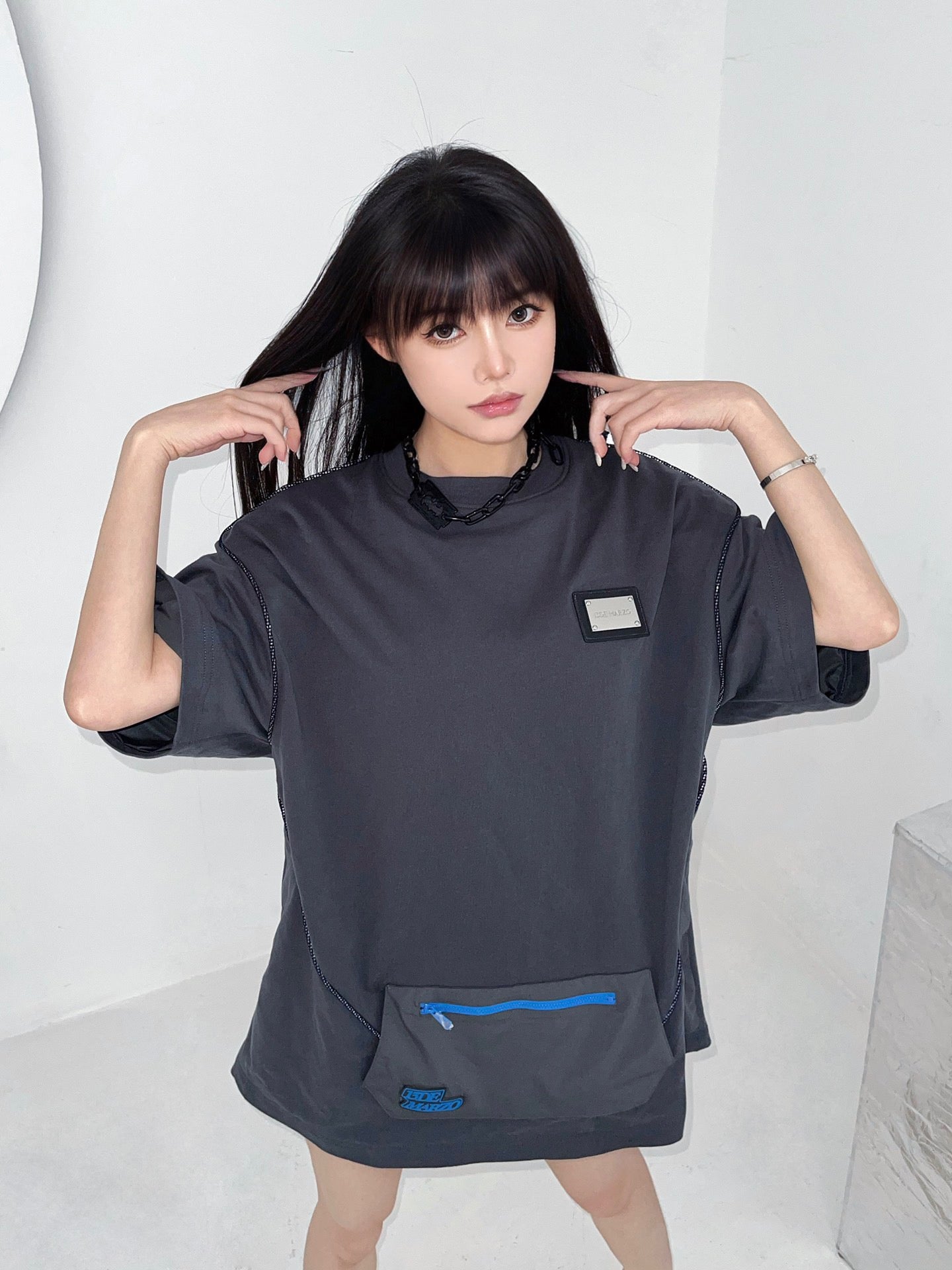 13DE MARZO Luminous Fiber T-shirt Granite Gray