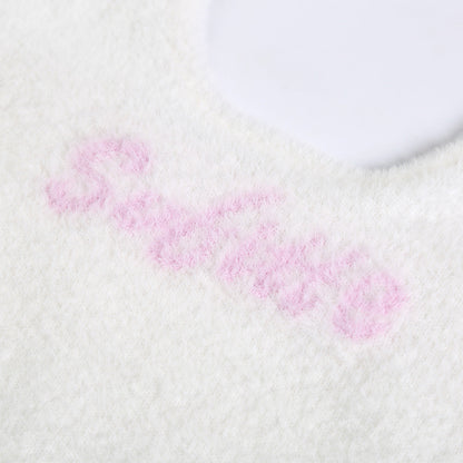 Sofitte Pink Logo Fluffy Crop Top Vest