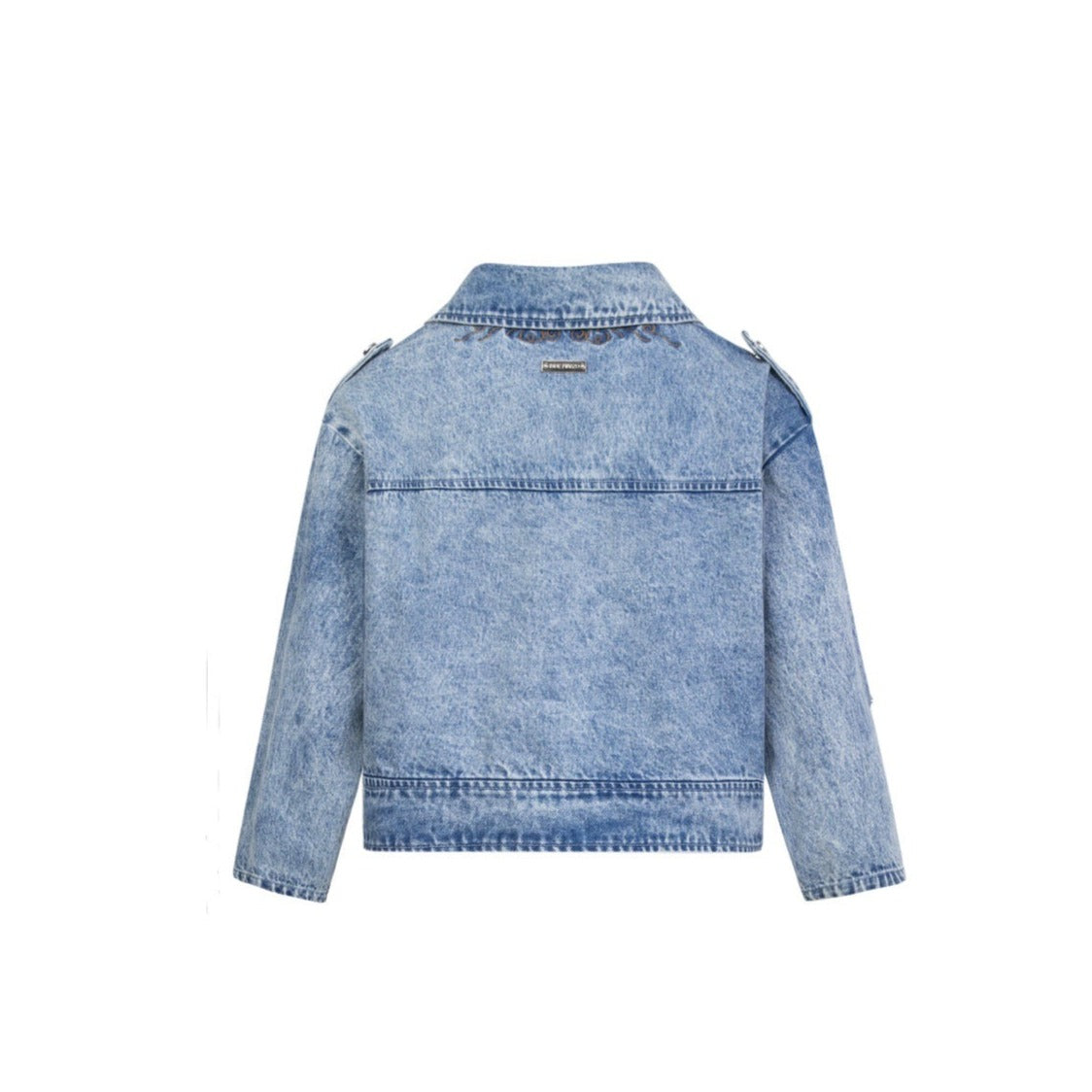 13DE MARZO Removable Cuff Denim Jacket Washed Blue