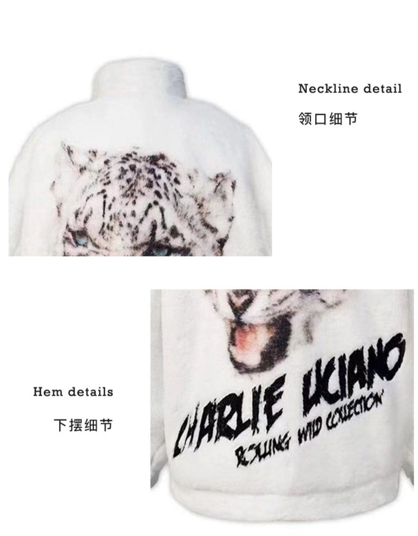 Charlie Luciano Snow Leopard Fur Jacket