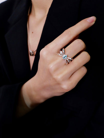 KVK Capsule Collection Mermaid Tail Blue Gem Ring - Fixxshop