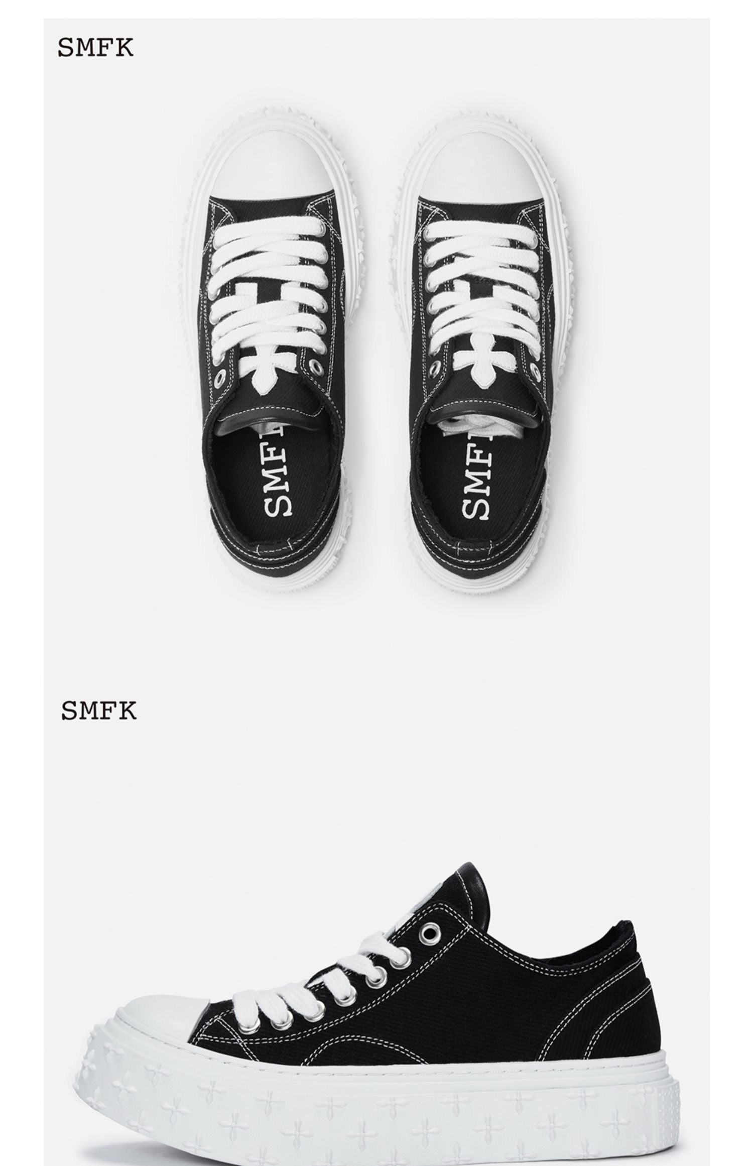 SMFK Garden Retro Sneakers - black and white - Fixxshop