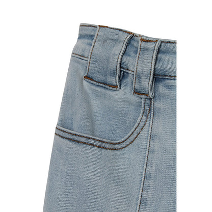 Calvin Luo Light Blue Denim Flared Jean - Fixxshop