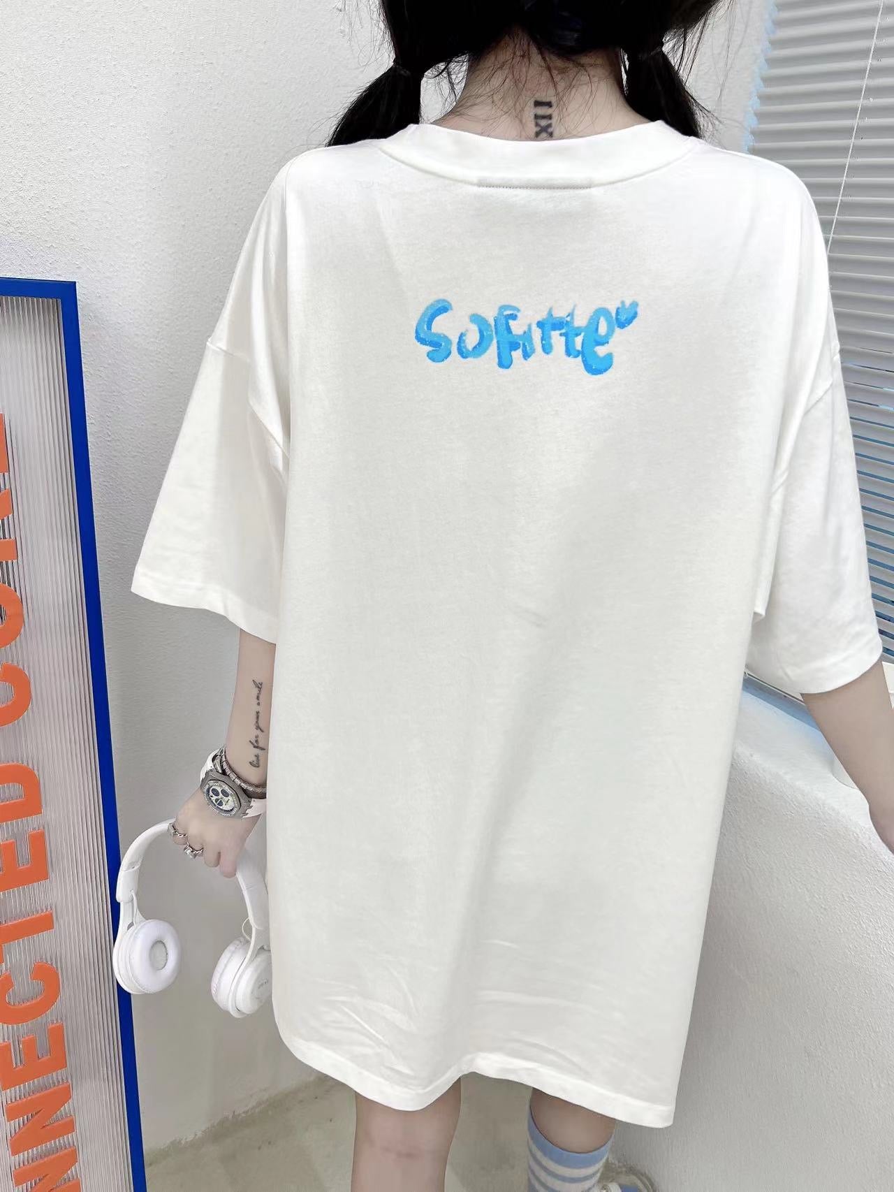 Sofitte Blue Jellyfish Cartoon Tee - Fixxshop