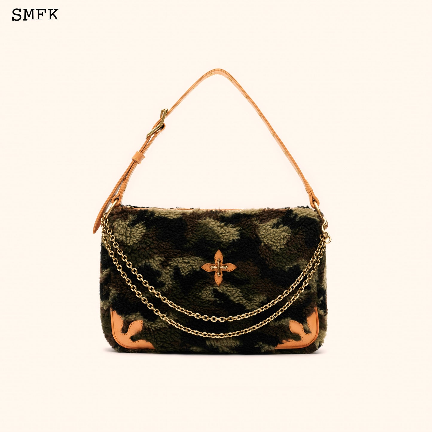 SMFK Compass Kitty Bag In Green Camouflage (Large)