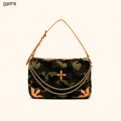 SMFK Compass Kitty Bag In Green Camouflage (Large)