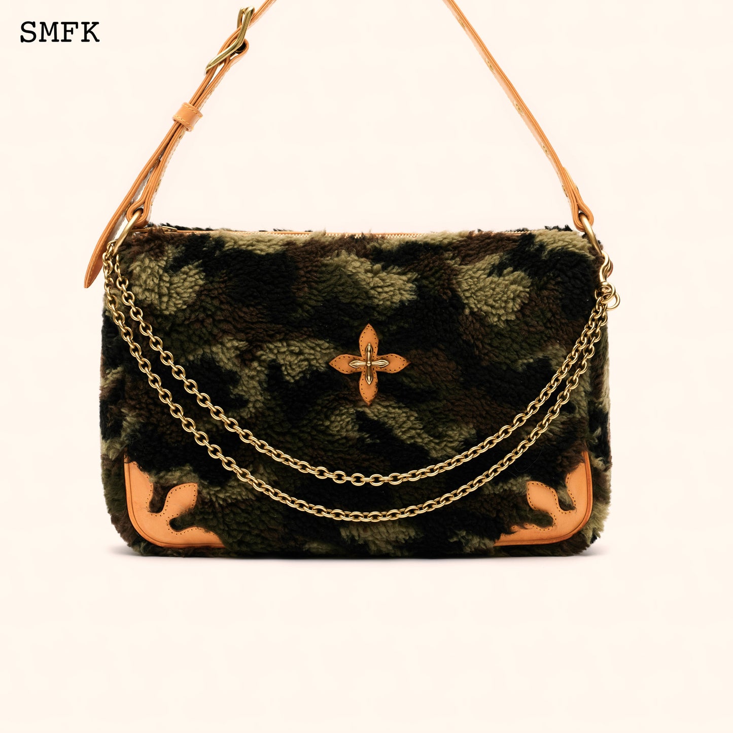SMFK Compass Kitty Bag In Green Camouflage (Large)