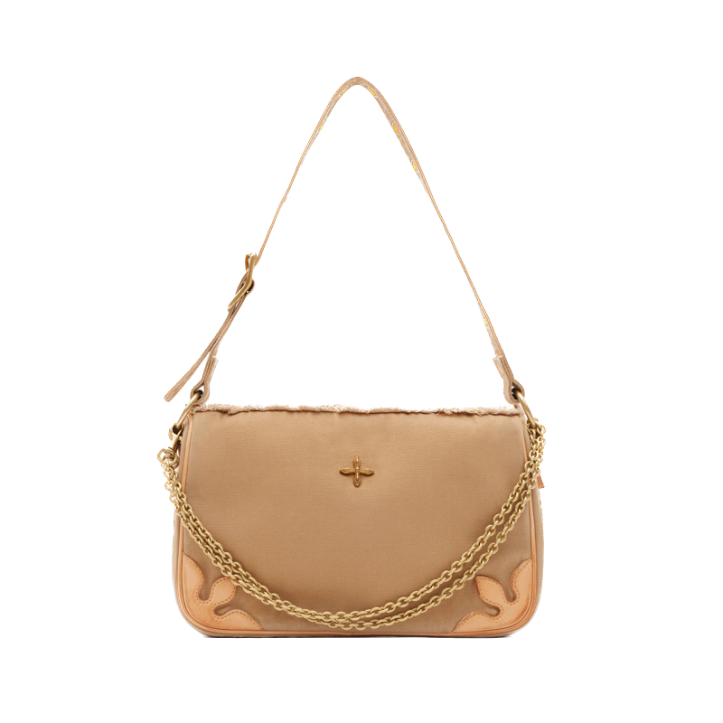 SMFK Compass Large Kitty Shoulder Bag In Wheat