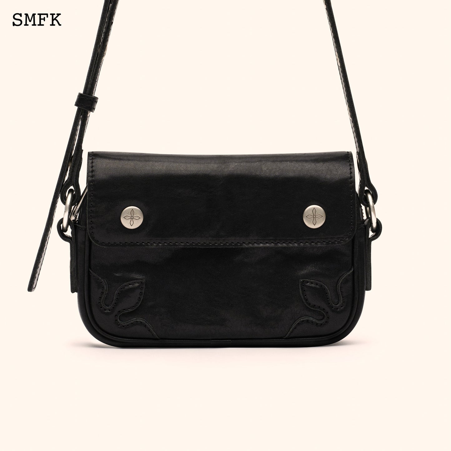 SMFK Compass Adventure Vintage Fanny Bag In Black (Small)