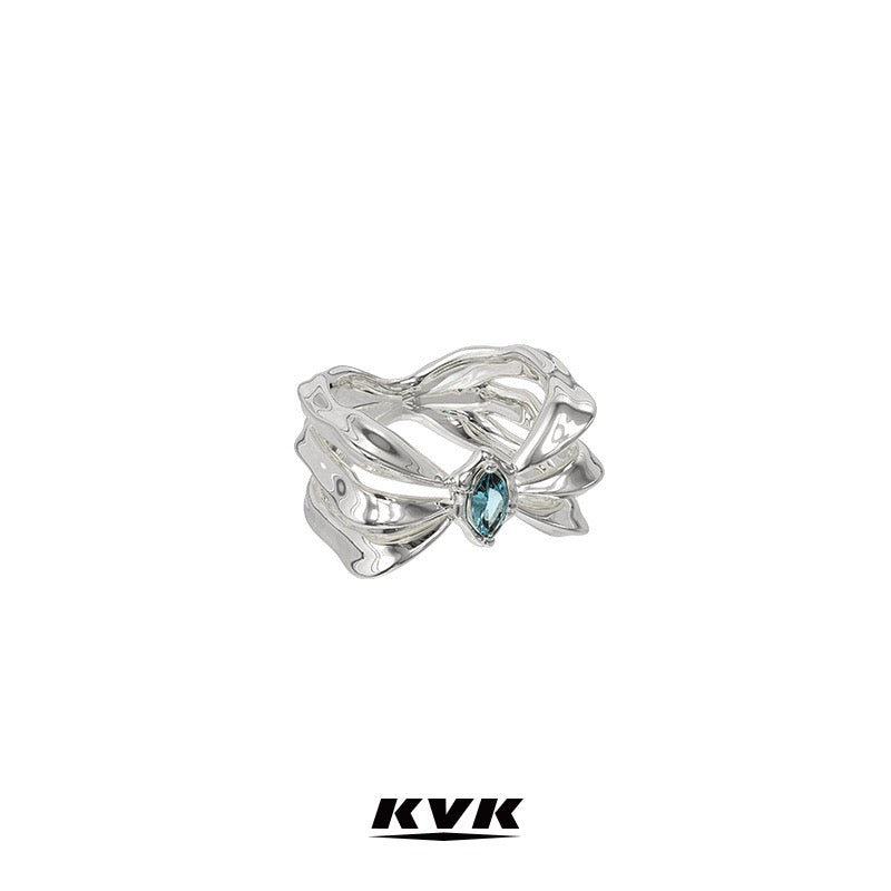 KVK Capsule Collection Mermaid Tail Blue Gem Ring - Fixxshop