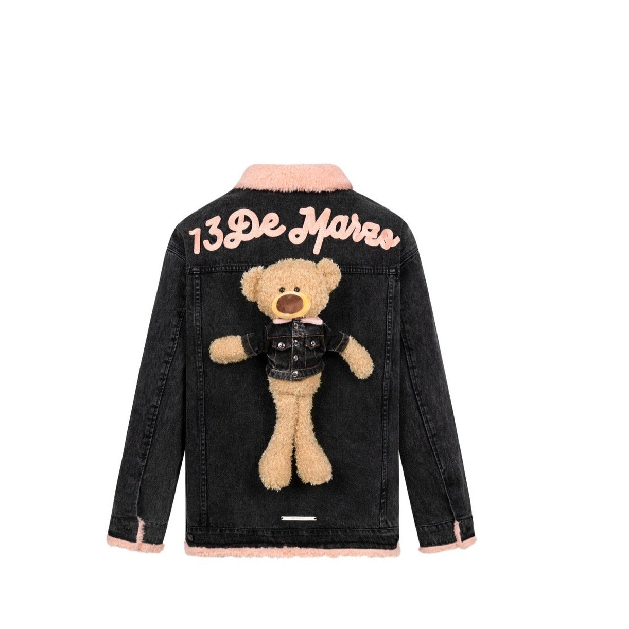 Moschino Girl | Child Moschino Teddy Bear Denim Jacket Dark Denim | Ibiza  Holidays Invest