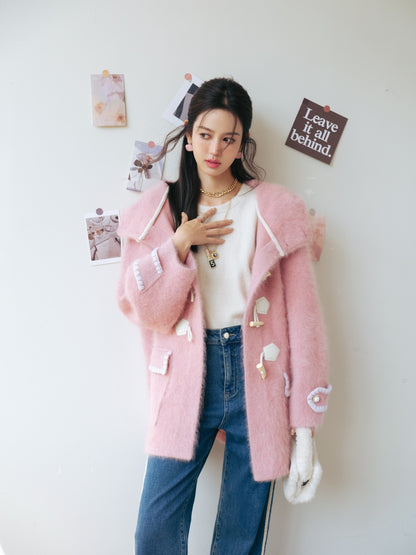 DIANA VEVINA Duffle Coat Pink