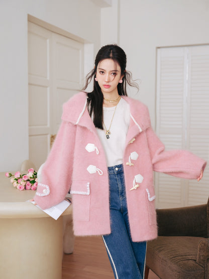 DIANA VEVINA Duffle Coat Pink