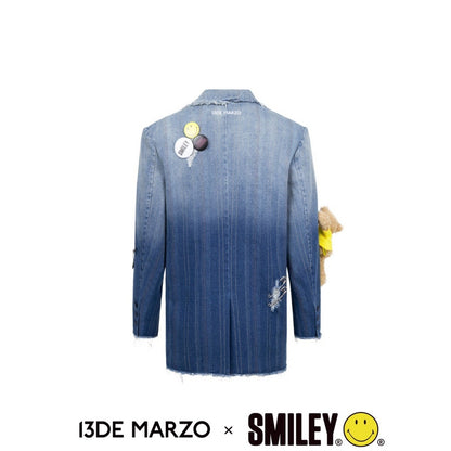 13De Marzo x Smiley Washed Gradient Broken Suit Coronet Blue