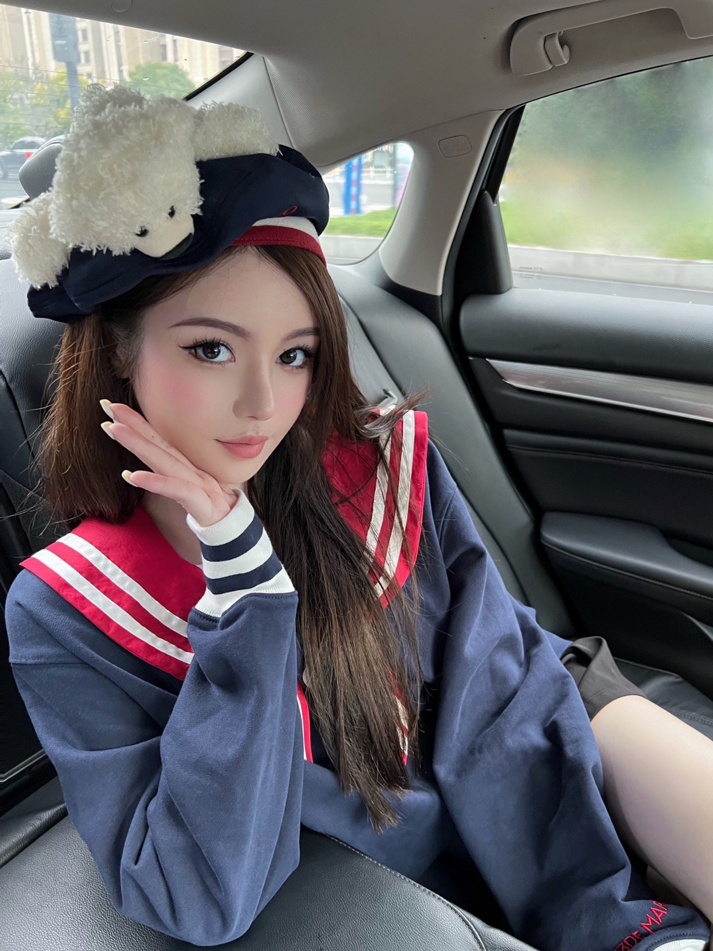 13DE MARZO Bear Sailor Beret Estate Blue