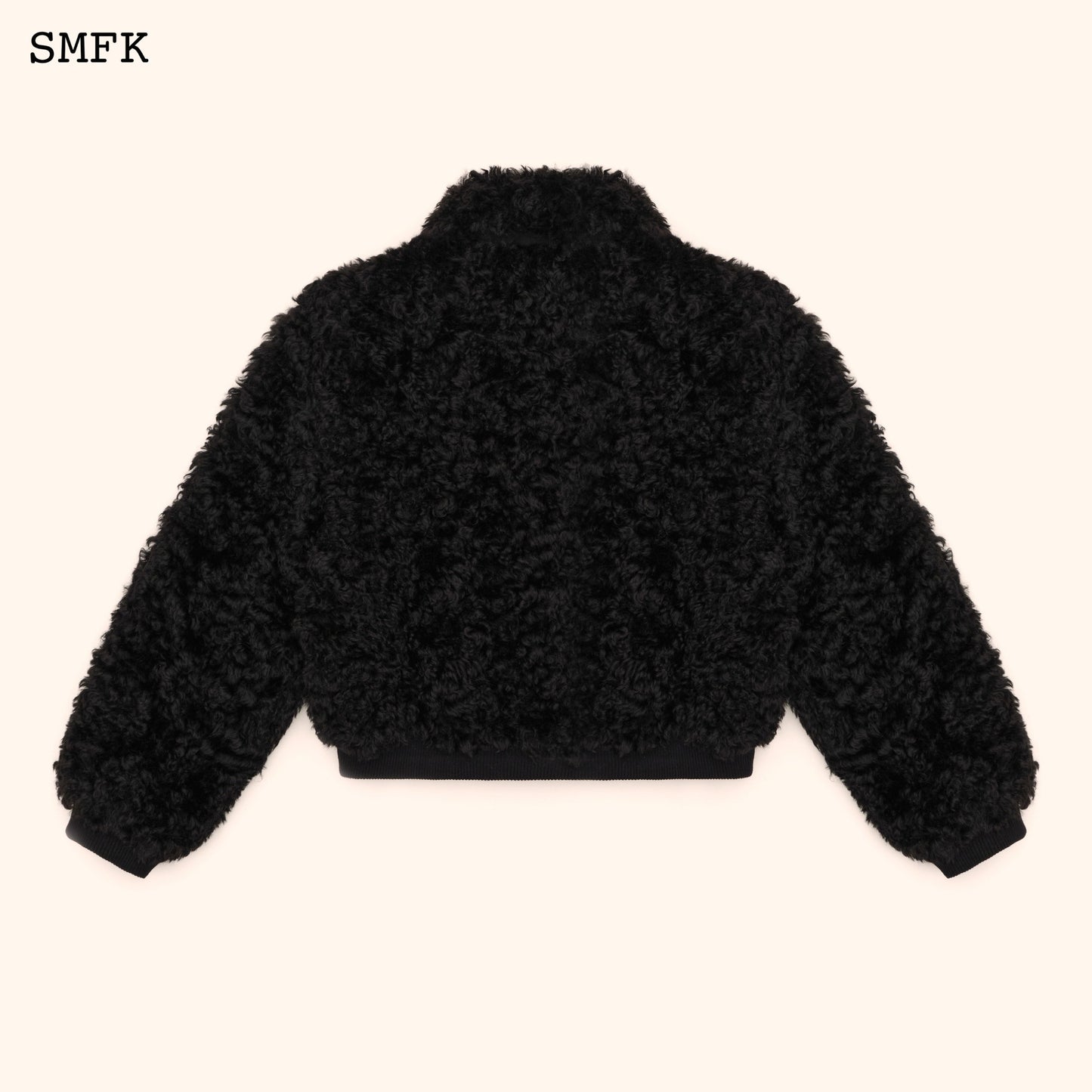 SMFK WildWorld Adventure Short Faux Fur Jacket In Black