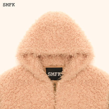 SMFK WildWorld Adventure Outdoor Faux Fur Hoodie In Cream