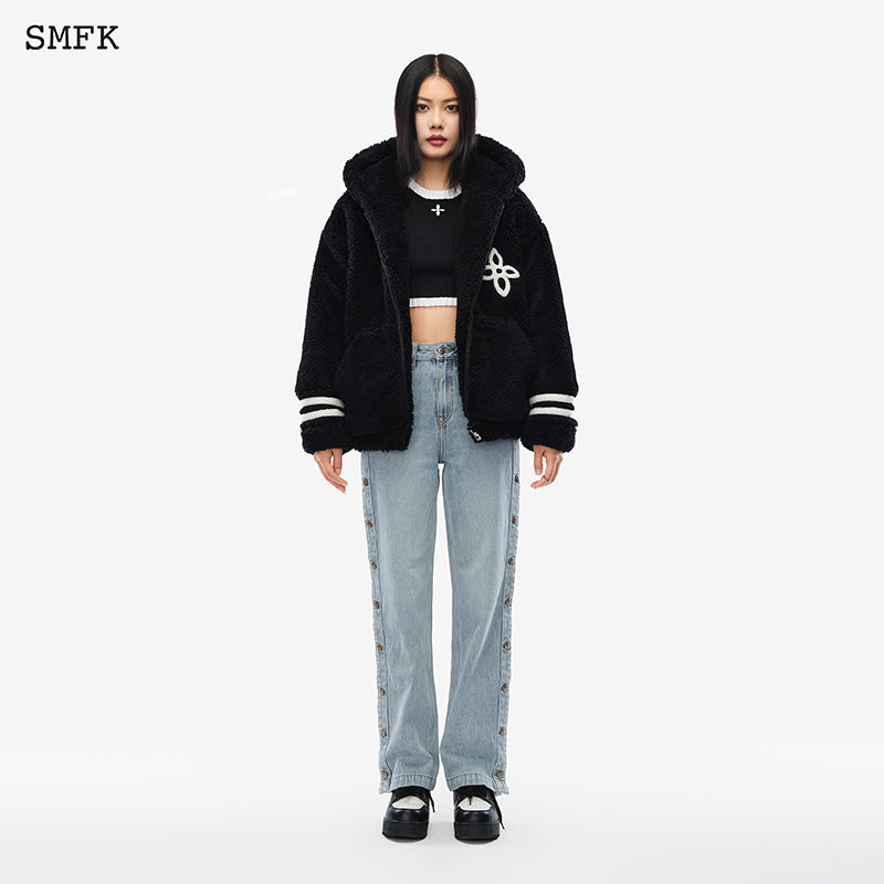 SMFK Midnight Flower Campus Fleece Hoodie - Fixxshop