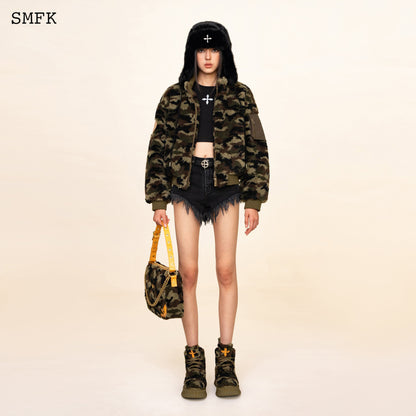 SMFK WildWorld Adventure Camouflage Stand Collar Jacket