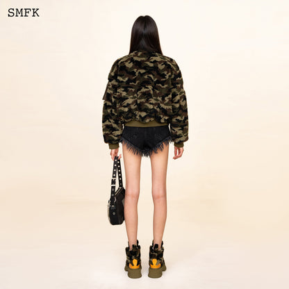 SMFK WildWorld Adventure Camouflage Stand Collar Jacket