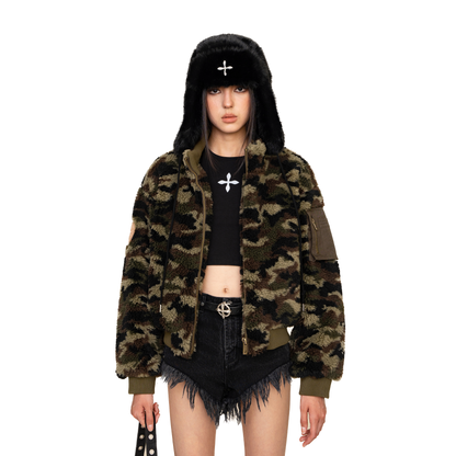 SMFK WildWorld Adventure Camouflage Stand Collar Jacket