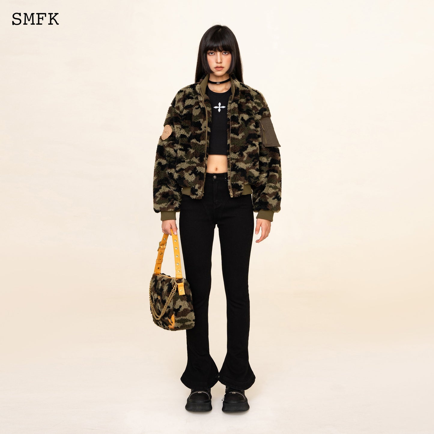 SMFK WildWorld Adventure Camouflage Stand Collar Jacket