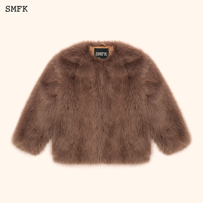 SMFK WildWorld Classic Faux Fur Jacket In Purple