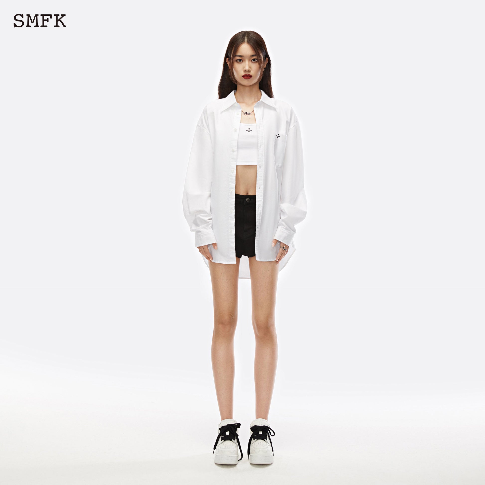 SMFK Compass Cross Classic Shirt Sky White - Fixxshop