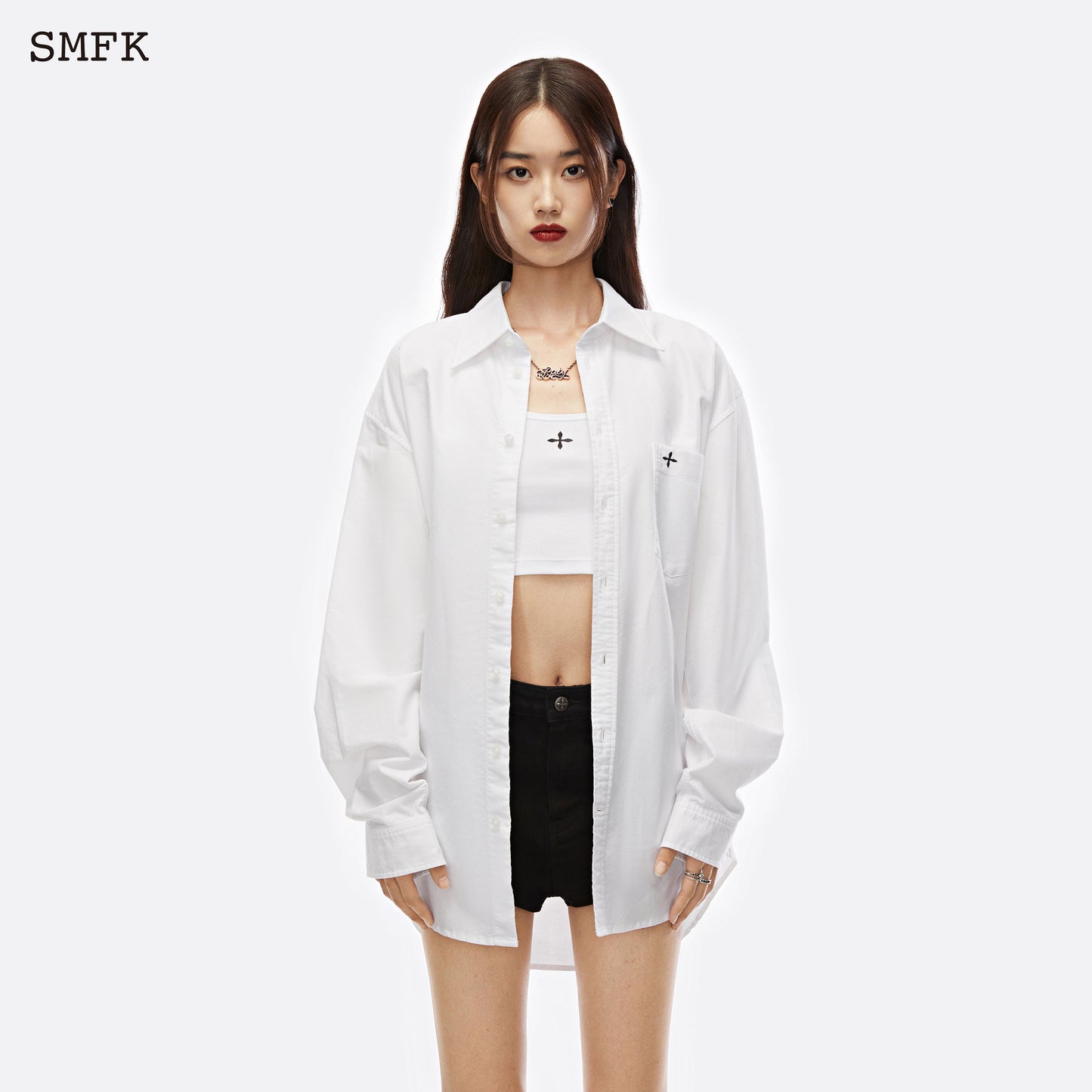 SMFK Compass Cross Classic Shirt Sky White - Fixxshop