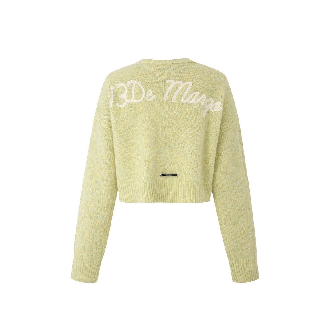 13DE MARZO Doozoo Button Knit Cardigan Shadow Lime