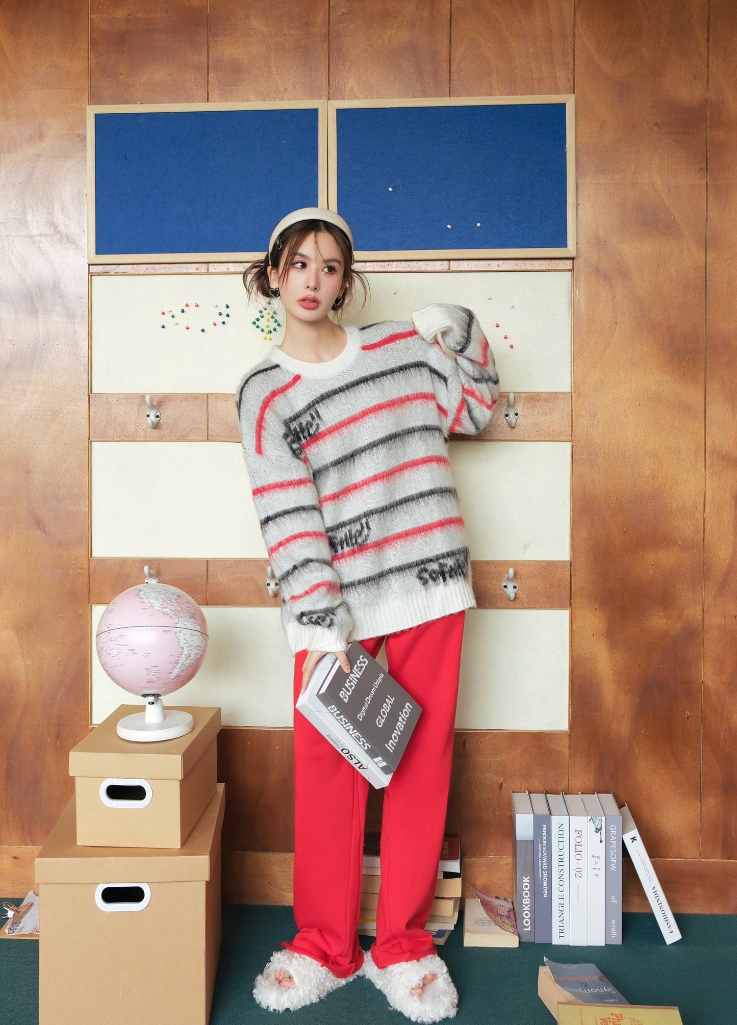 Sofitte Striped Logo Sweater - Fixxshop