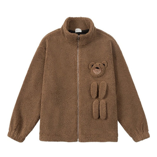 Charlie Luciano Plush Bear Jacket Brown