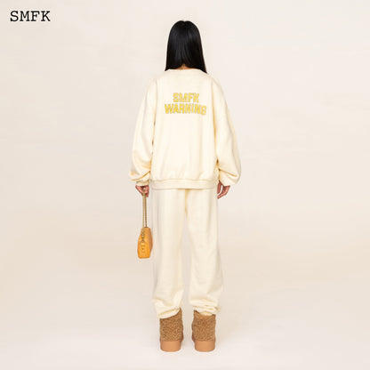 SMFK Compass Vintage College Jogging Pants In Cream