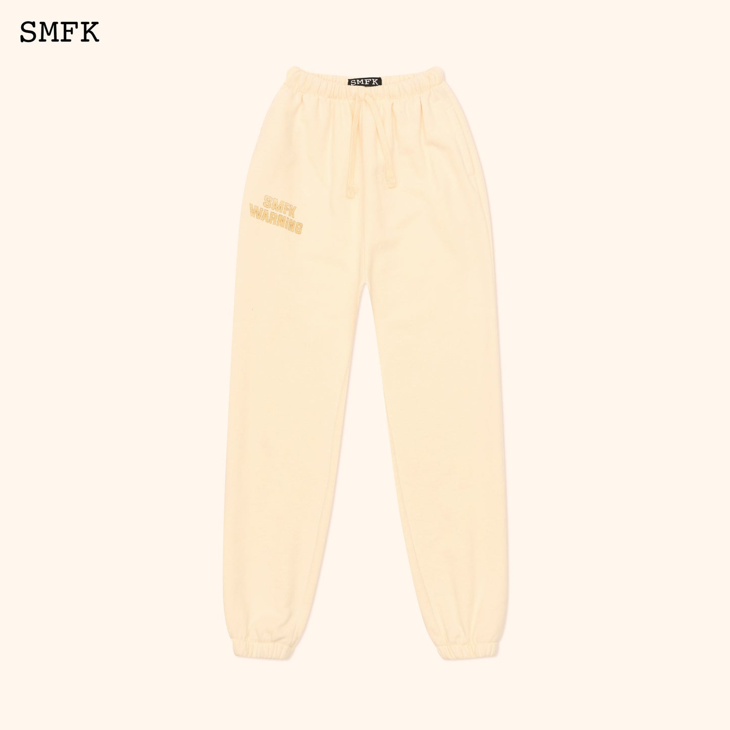 SMFK Compass Vintage College Jogging Pants In Cream