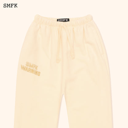 SMFK Compass Vintage College Jogging Pants In Cream