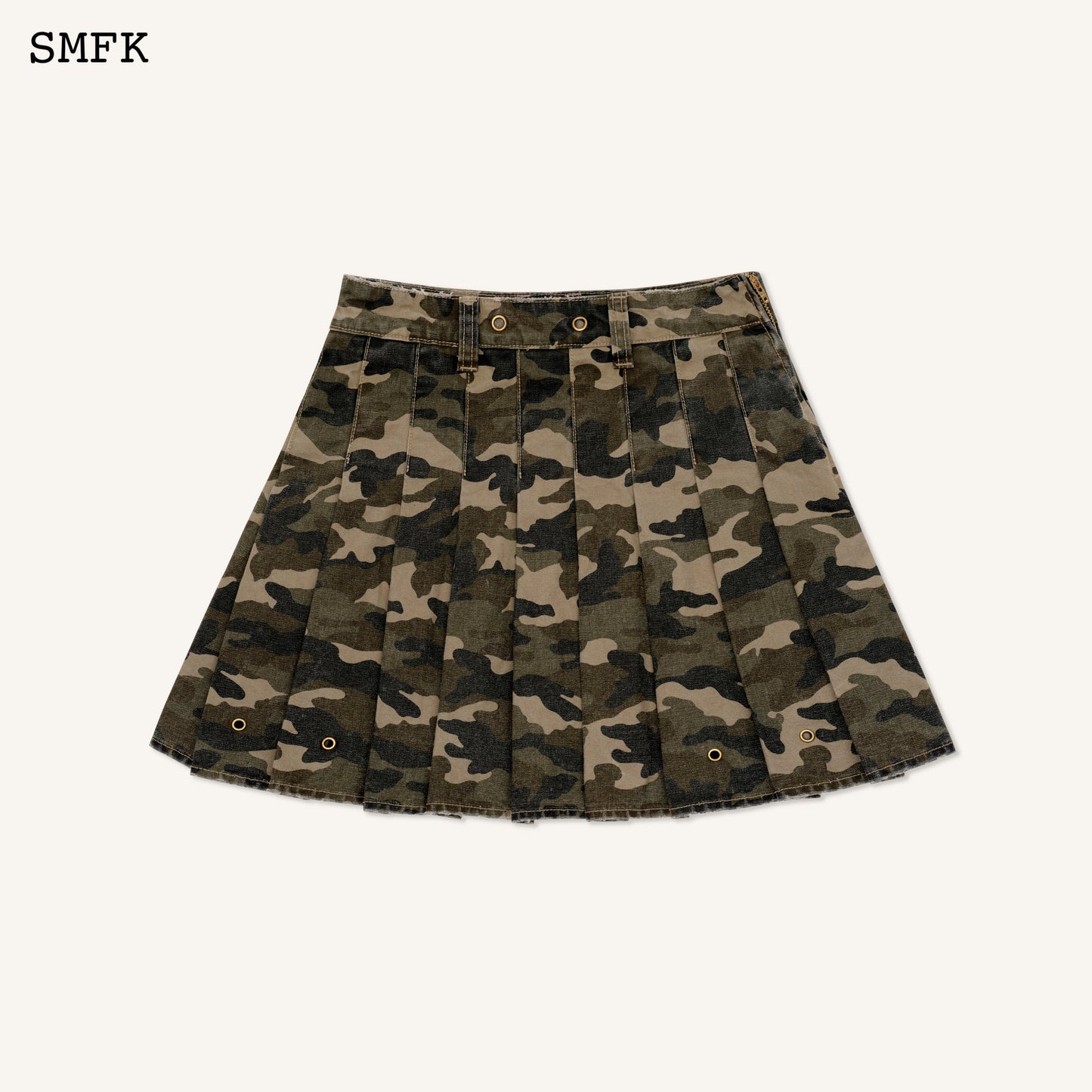 SMFK WildWorld Camouflage Green Mini Skirt