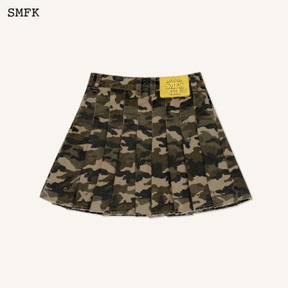 SMFK WildWorld Camouflage Green Mini Skirt