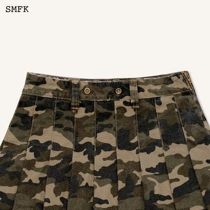 SMFK WildWorld Camouflage Green Mini Skirt