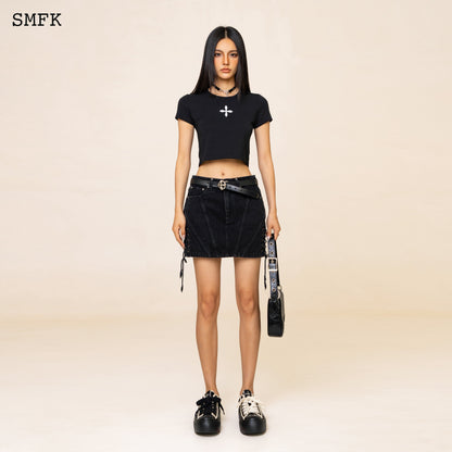 SMFK WildWorld Rock High-Waist Denim Skirt