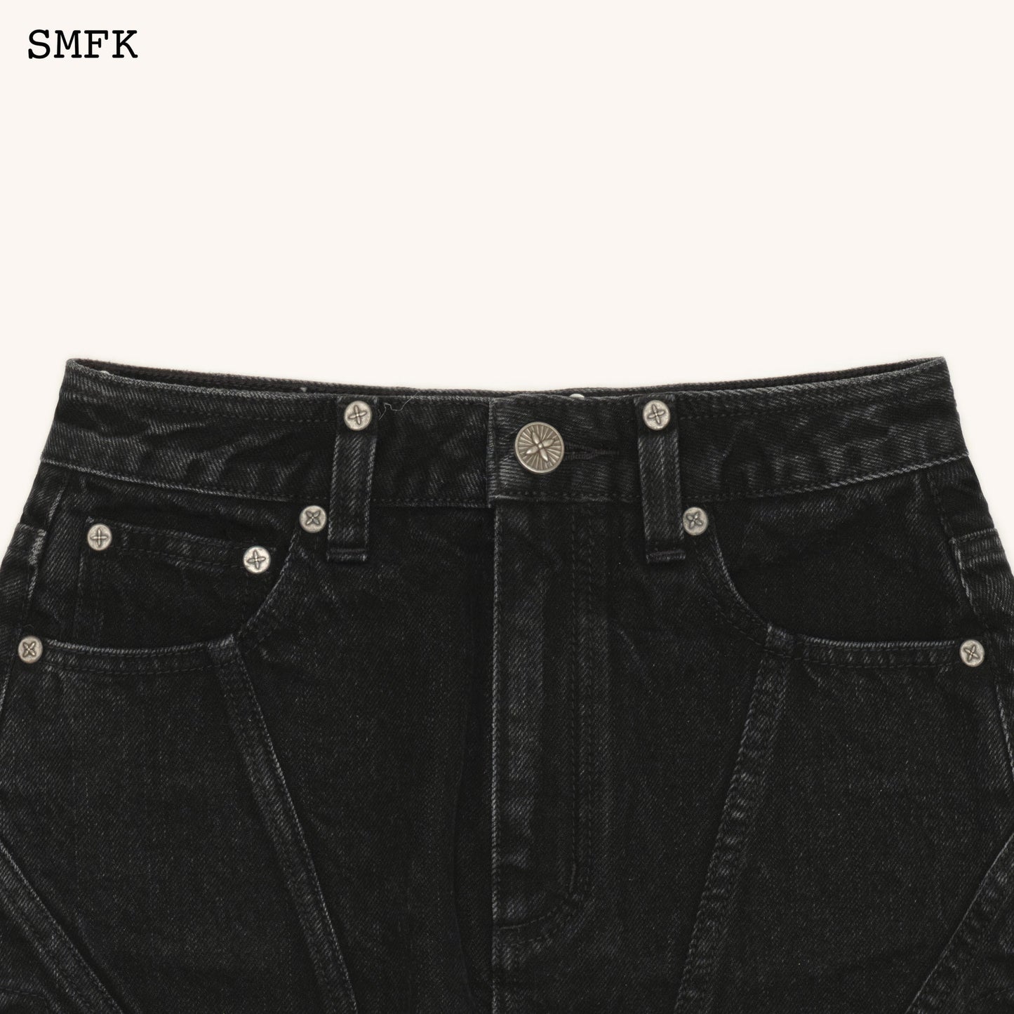 SMFK WildWorld Rock High-Waist Denim Skirt