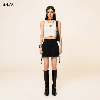 SMFK WildWorld Rock High-Waist Denim Skirt