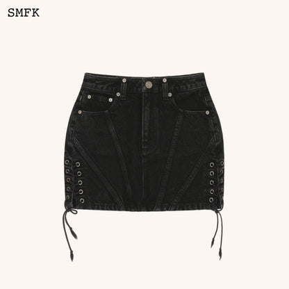 SMFK WildWorld Rock High-Waist Denim Skirt