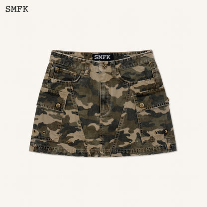 SMFK WildWorld Camouflage Stray Mini Skirt