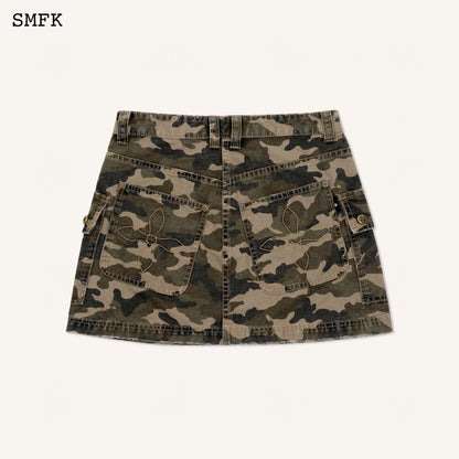 SMFK WildWorld Camouflage Stray Mini Skirt