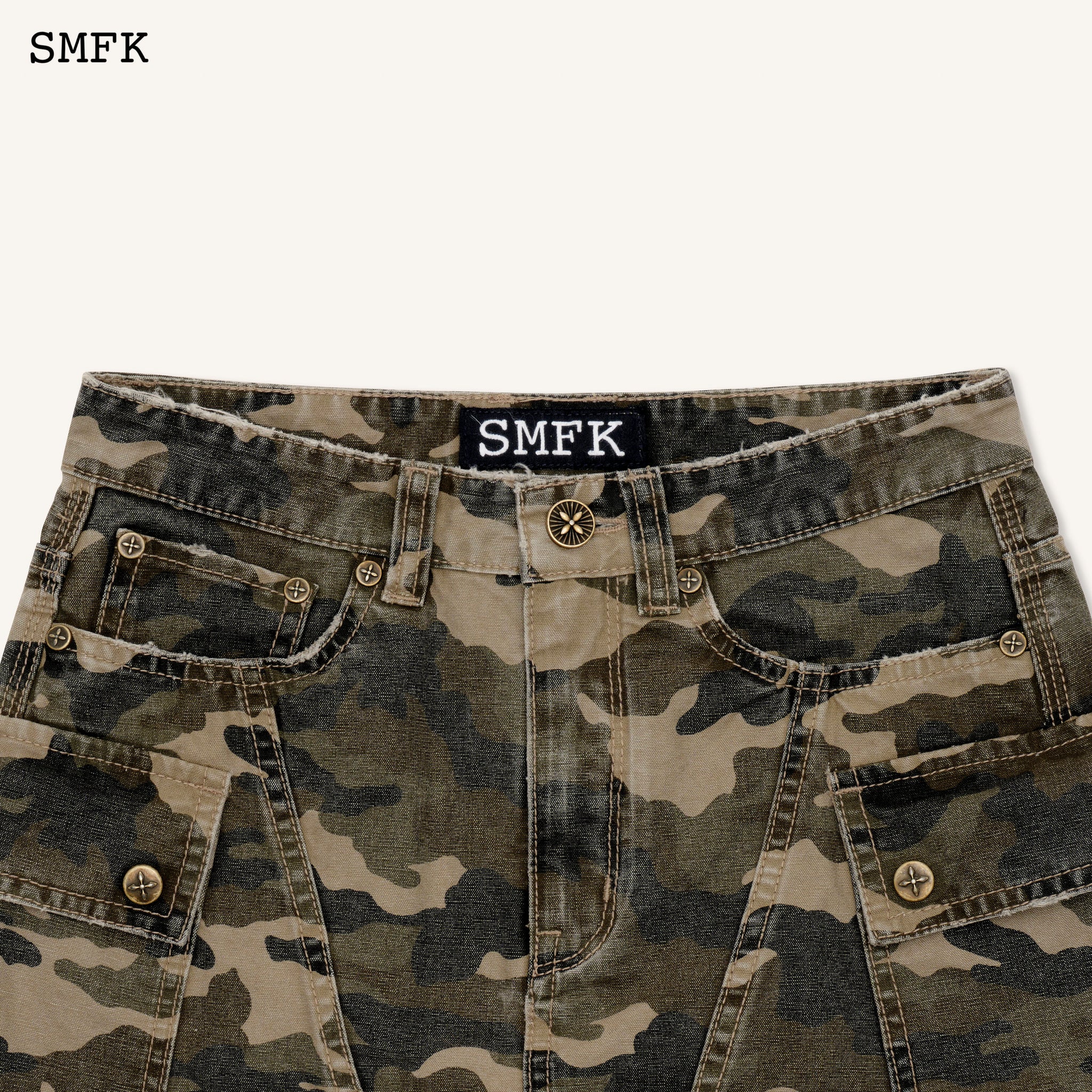 WILDWORLD CAMOUFLAGE GREEN MINI SKIRT main image 1