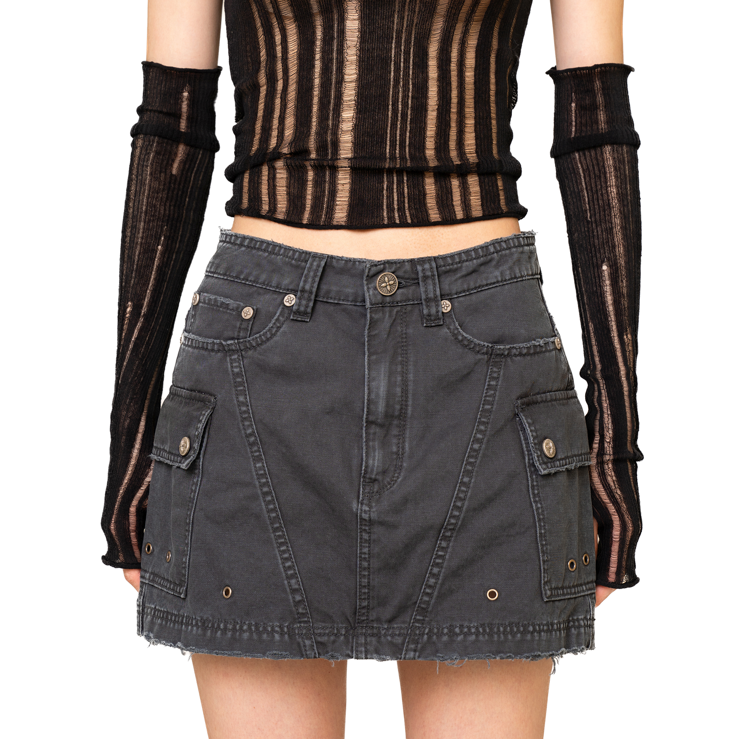 SMFK WildWorld Stray Grey Workwear Style Skirt